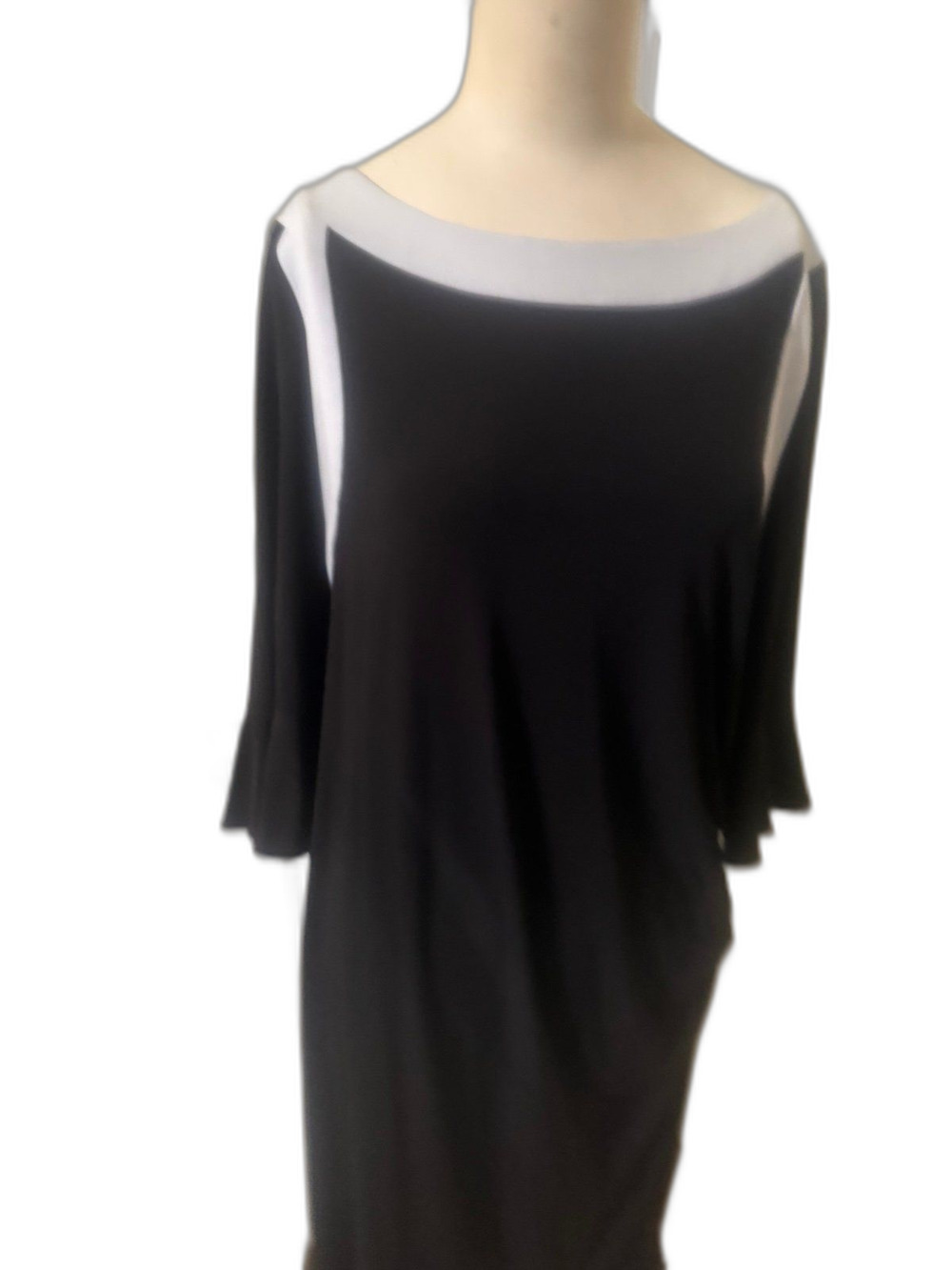 Glamour Black and White Fit and Flare Dress Women Size 14W